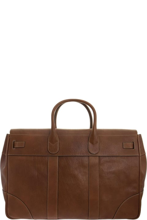 Brunello Cucinelli Luggage for Men Brunello Cucinelli Grained Calfskin Country Weekender Bag