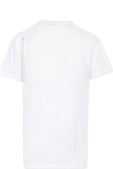Gucci T-Shirts & Polo Shirts for Boys Gucci White T-shirt For Kids With Logo
