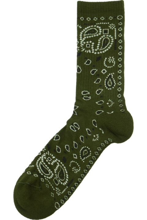 Alanui Underwear for Men Alanui Green Cotton Socks
