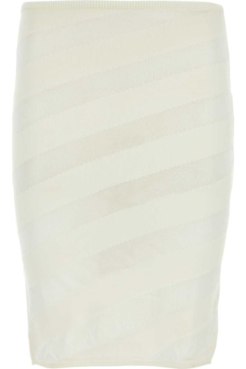 Gimaguas Skirts for Women Gimaguas Ivory Viscose Blend Skirt