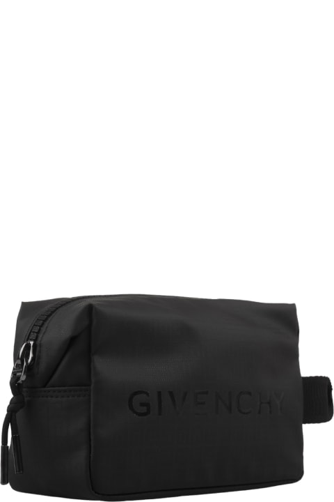メンズ Givenchyのバッグ Givenchy G-zip Beauty Case In Black 4g Nylon