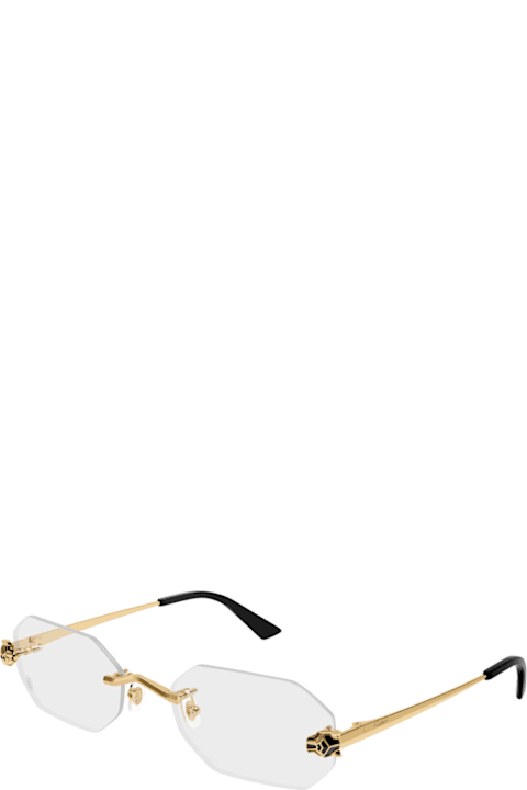 Cartier Eyewear لـ Kids Cartier Eyewear Cartier Ct0599o Panthère De Cartier 001 Gold Glasses