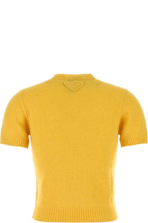 Prada Fleeces & Tracksuits for Women Prada Yellow Cashmere Sweater