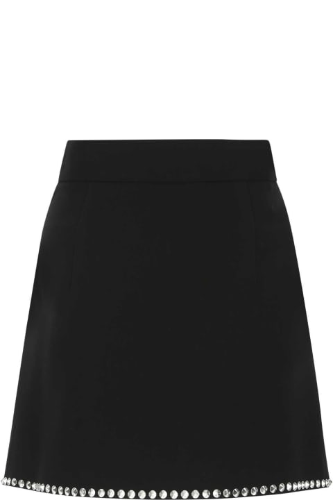 ウィメンズ新着アイテム Miu Miu Black Viscose Mini Skirt