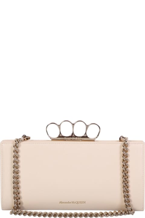 Alexander McQueen Shoulder Bags for Women Alexander McQueen Four Ring Case Chain Shoulder Bag