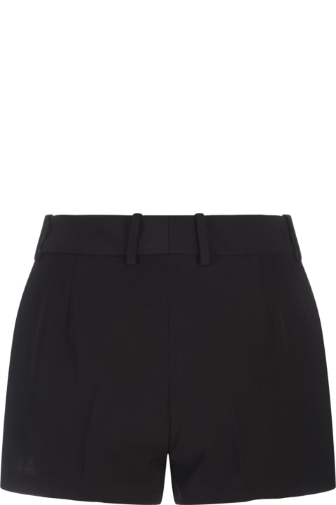 Pants & Shorts for Women Ermanno Scervino Black Linen Blend Tailored Shorts