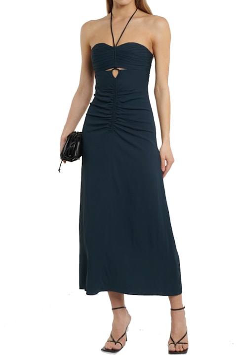 Homeware self-portrait Cut-out Ruched Maxi Dress