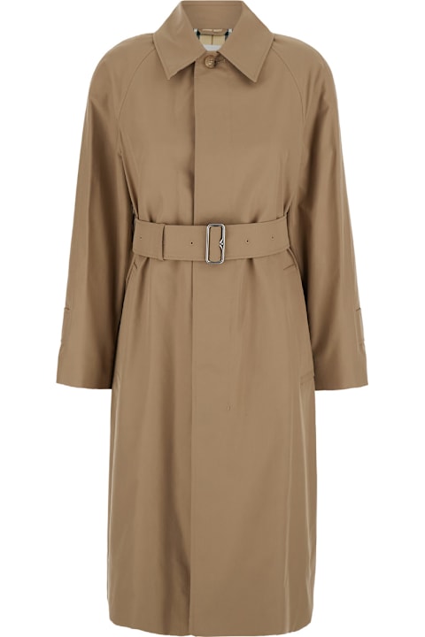 Burberry Coats & Jackets for Women Burberry Beige Trench Coat With Pointed Collar In Cotton Woman