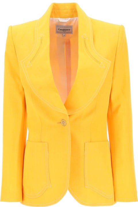 Casablanca Coats & Jackets for Women Casablanca Silk Blend Single-breasted Blazer