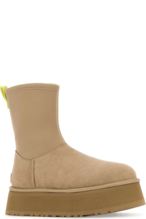 Fashion for Women UGG Sand Suede And Fabric Classic Dipper Ankle Boots