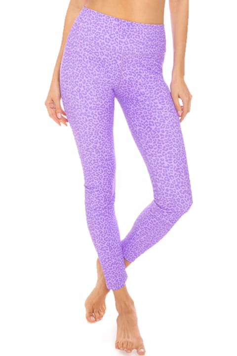 MC2 Saint Barth Pants & Shorts for Women MC2 Saint Barth Animalier Purple Pastel Printed Yoga Leggings
