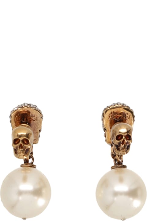'pearl N Skull' Earrings
