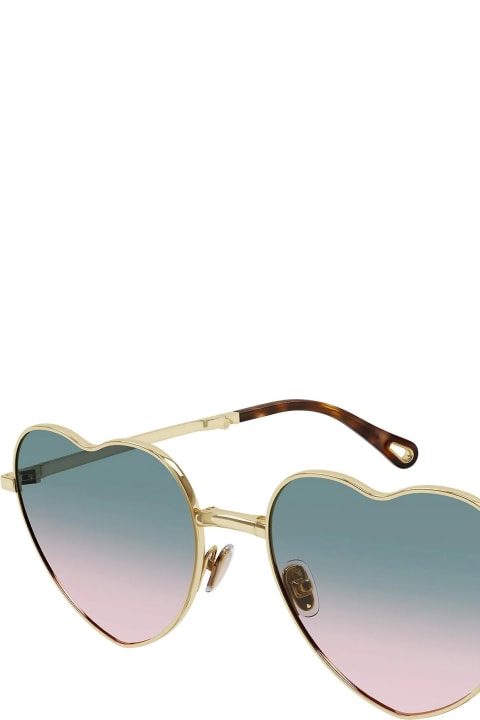 Chloé Women Chloé Gold/green/pink Milane Sunglasses