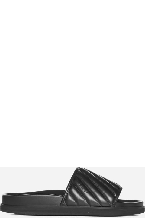 Duffle Leather Slides