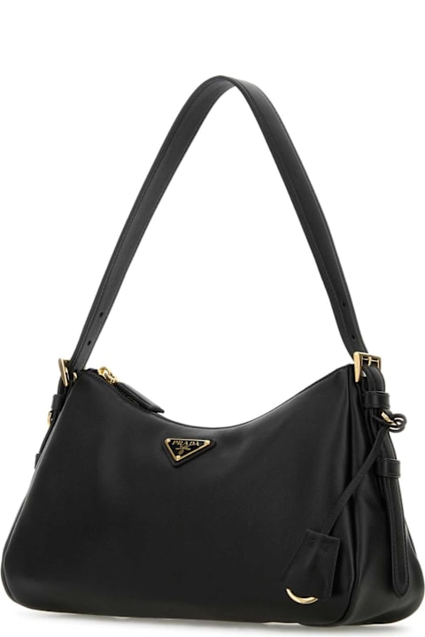 Homeware Prada Black Leather Medium Aimã©e Shoulder Bag