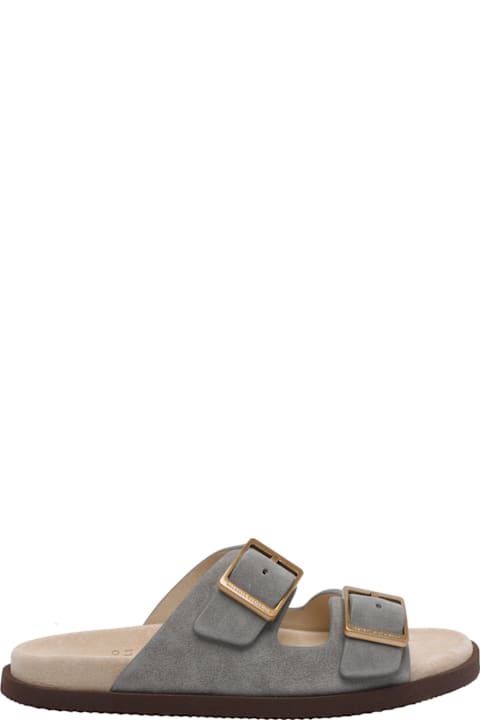 Brunello Cucinelli for Kids Brunello Cucinelli Suede Slides