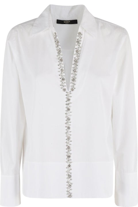 Seventy Clothing for Women Seventy V-neck Embellished Blouse