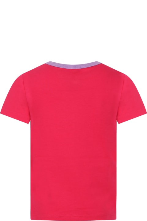 Little Marc Jacobs T-Shirts & Polo Shirts for Girls Little Marc Jacobs Fuchsia T-shirt For Girl With Logo