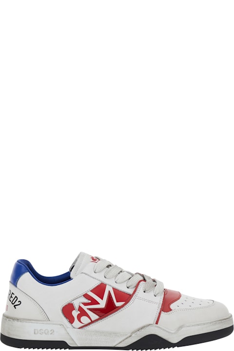 Fashion for Men Dsquared2 Multicolor Leather Spiker Sneakers