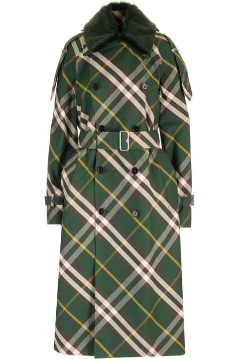 Fashion for Women Burberry Check Gabardine Trench Coat