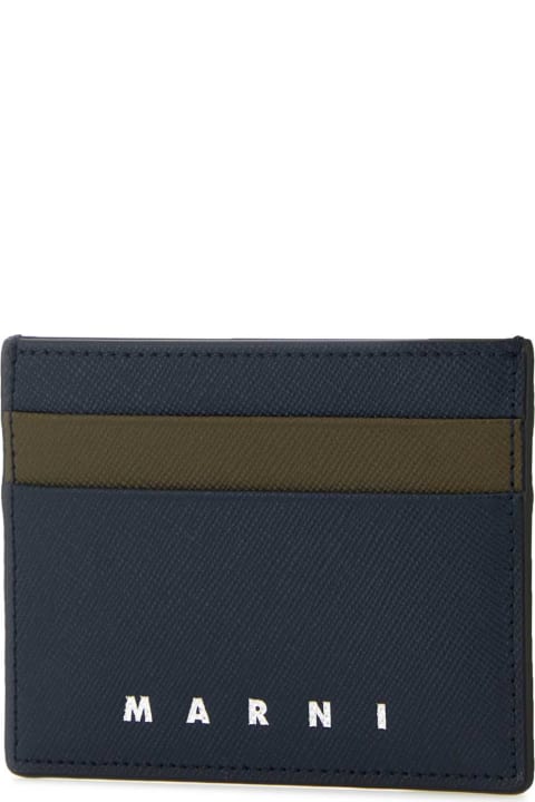 Wallets for Men Marni Two-tone Leather Cardholder