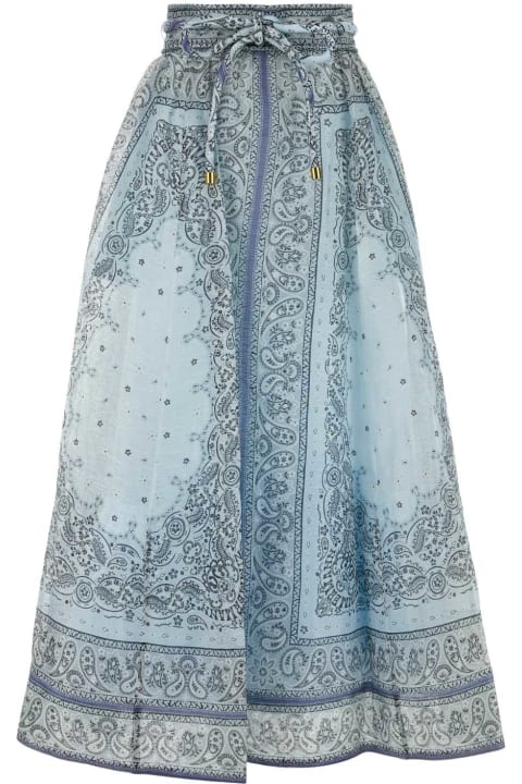 Zimmermann for Women Zimmermann Printed Linen Blend Matchmaker Skirt