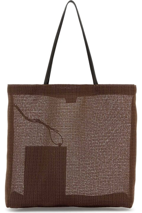 The Row for Women The Row Brown Mesh Barn Shopping Bag