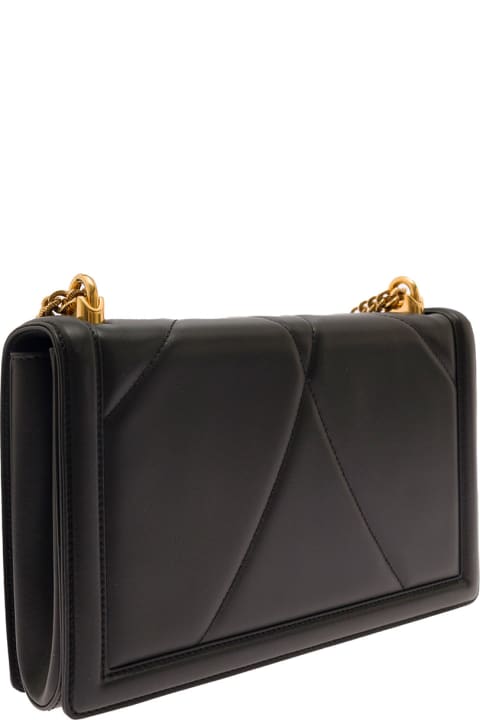 أدوات منزلية Dolce & Gabbana Devotion Shoulder Bag In Nappa Leather Matelassè