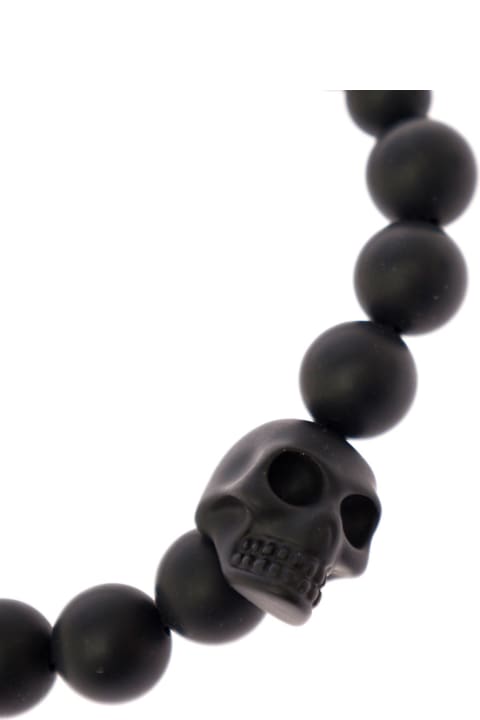 Skull Black Resin Bracelet Alexander Mcqueen Man