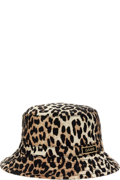 Hats for Women Ganni Animalier Bucket Hat