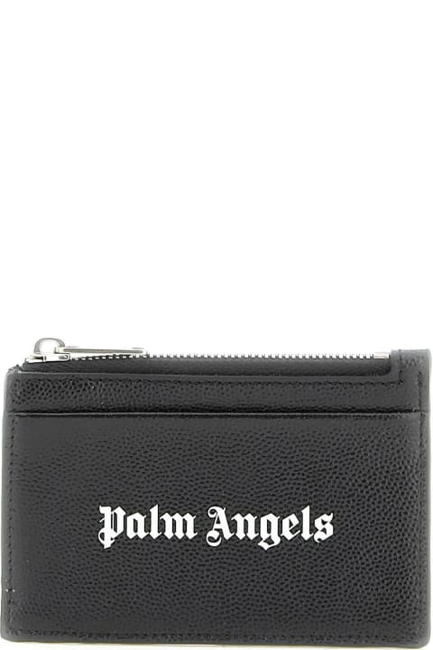 Wallets for Men Palm Angels Leather Cardholder With Logo