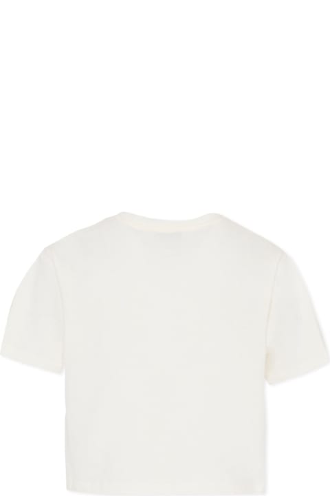 Rykiel Enfant for Women Rykiel Enfant Ivory T-shirt For Girl With Logo