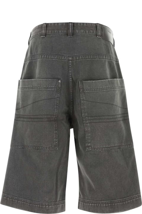 Entire Studios لـ Men Entire Studios Dark Grey Denim Bermuda Shorts