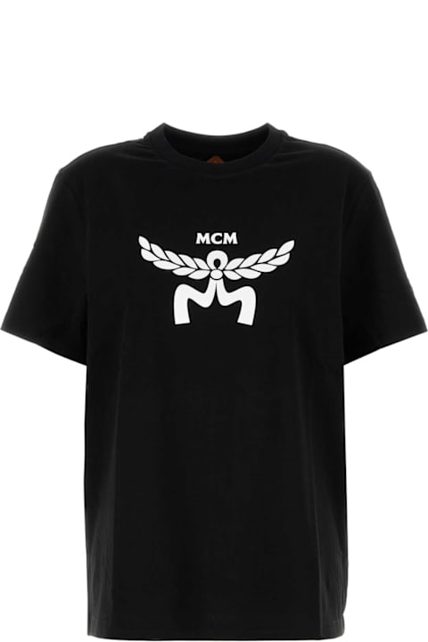 MCM Topwear for Women MCM Black Cotton T-shirt