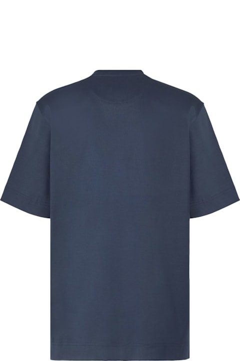 Fendi ملابس علوية لـ القسم الرجالي Fendi Logo Printed Crewneck T-shirt