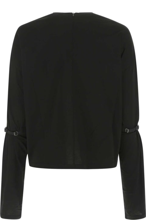 Prada Clothing for Women Prada Black Nylon And Cotton T-shirt