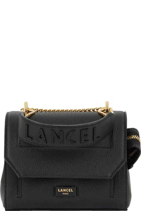 Lancel Shoulder Bags for Women Lancel Black Grained Leather Shoulder Bag
