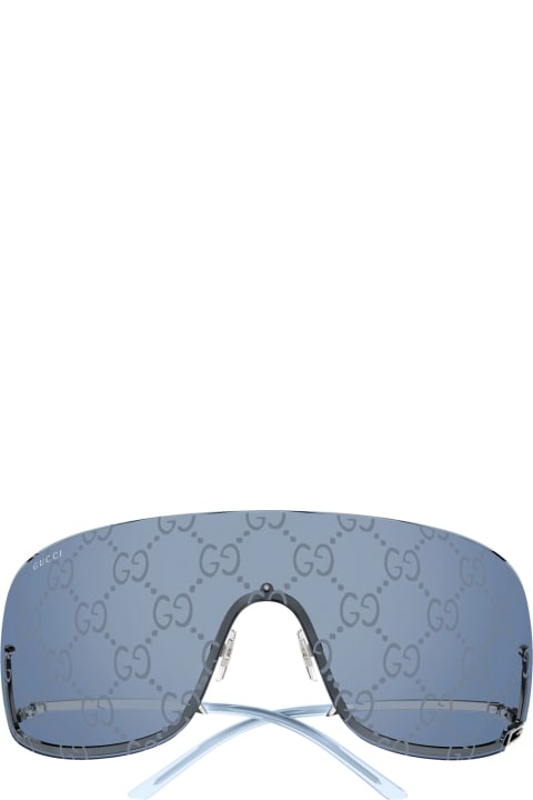 ウィメンズ アイウェア Gucci Eyewear Gg1560s Linea Fashion 003 Grey Blue Sunglasses