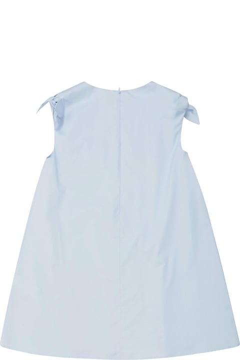 أدوات منزلية Il Gufo Bow Embellished Stretch Poplin Dress
