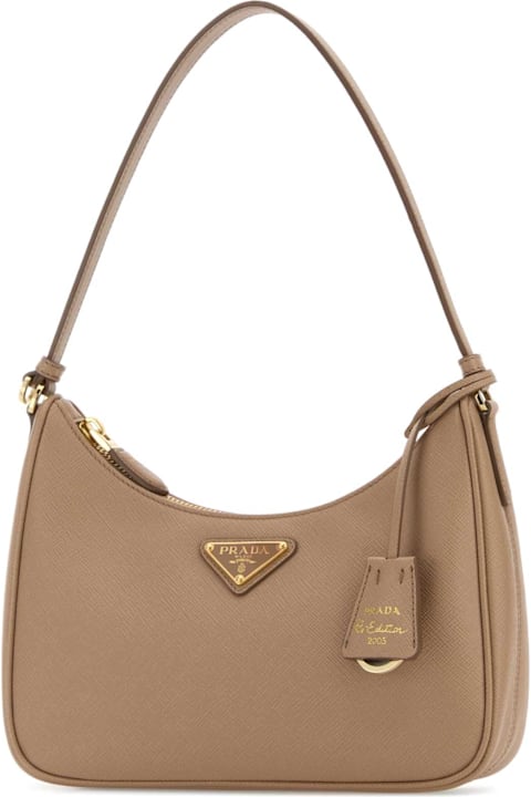 Homeware Prada Beige Leather Prada Re-edition 2005 Shoulder Bag