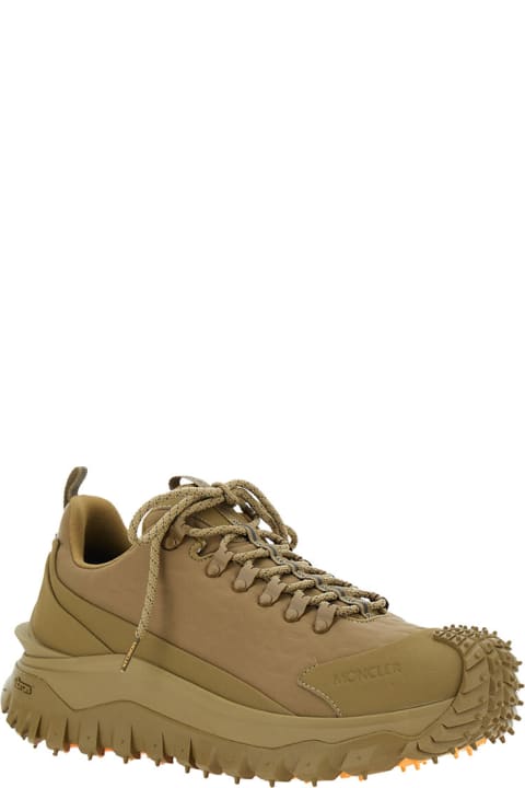 Shoes for Men Moncler Genius 'trailgrip' Beige Low Top Sneakers With Special Vibram Megagrip Tread In Nylon Man