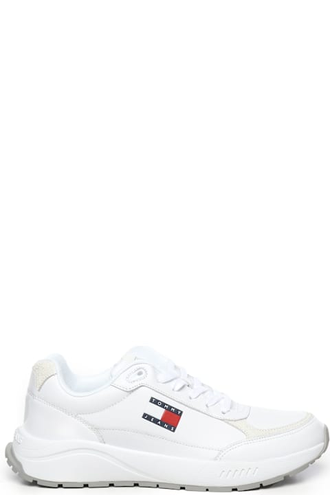 Tommy Hilfiger for Men Tommy Hilfiger Leather Running Sneakers With Thick Sole