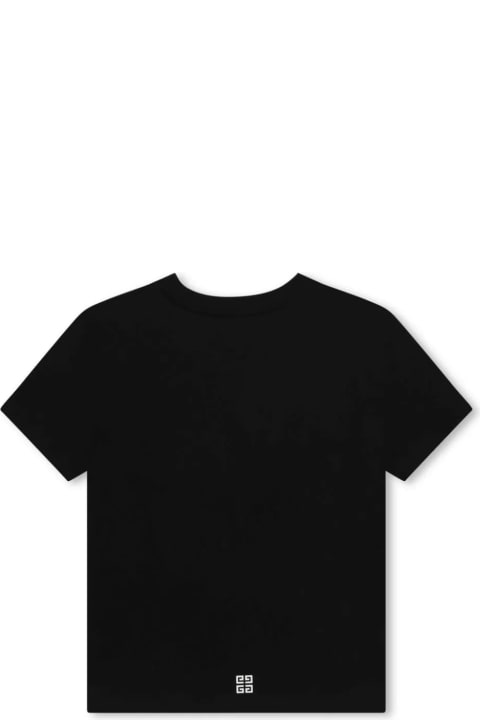 Topwear for Boys Givenchy Black T-shirt With Arched Logo