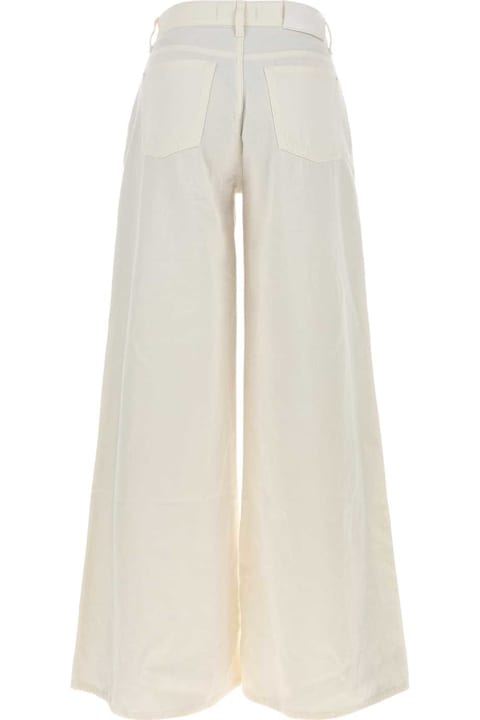 7 For All Mankind Clothing for Women 7 For All Mankind Ivory Denim Willow Wilde Jeans