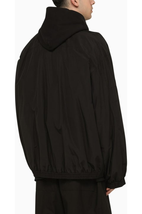 Balenciaga Coats & Jackets for Men Balenciaga 3b Sports Icon Lightweight Jacket Black