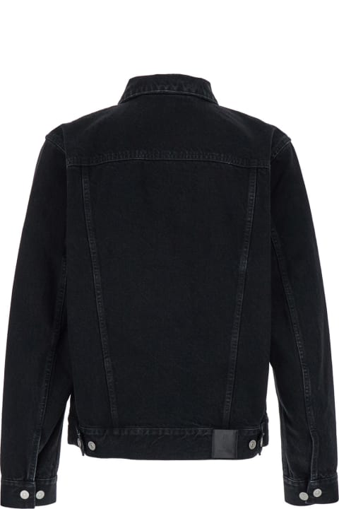 Givenchy Coats & Jackets for Men Givenchy Black Jacket With Buttons And Logo Patch In Cotton Denim Man