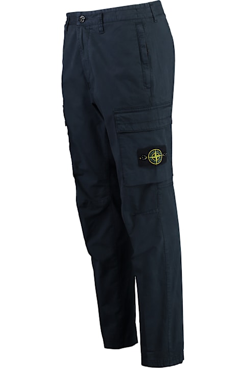Sale for Men Stone Island Stretch Cotton Cargo Trousers