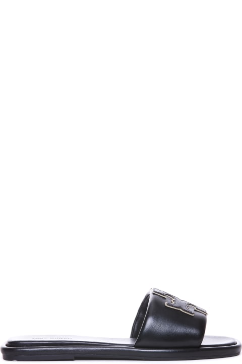 Tory Burch for Kids Tory Burch 'double T' Sporty Slider Sandals