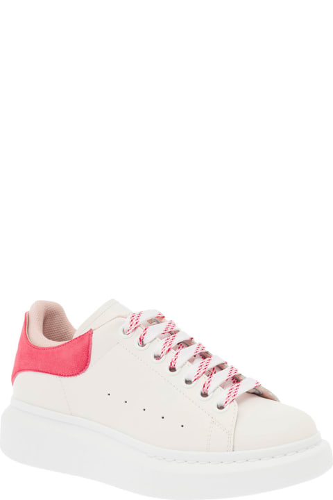 Oversize White And Red Leather Sneakers  Alexander Mcqueen Woman