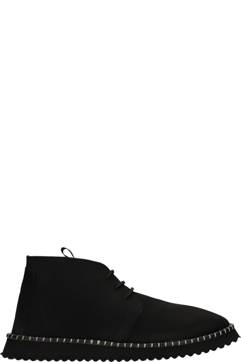 Flavor Lace Up Shoes In Black Nubuck